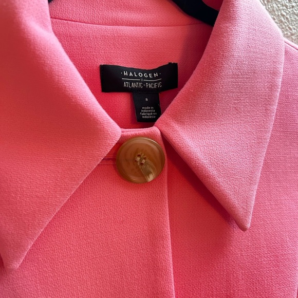 Halogen Pink Peplum Topper Jacket with A-line Silhouette - Picture 2 of 6